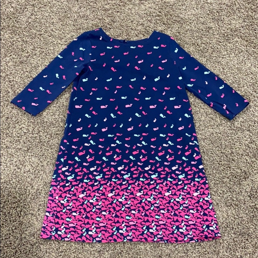 Vineyard Vines girls whale dress size S (7-8).
